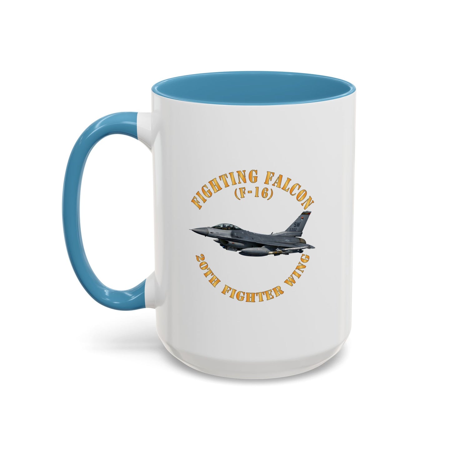 Accent Coffee Mug (11oz & 15oz) - USAF - F-16 Fighting Falcon - 20th Fighter Wing X 300