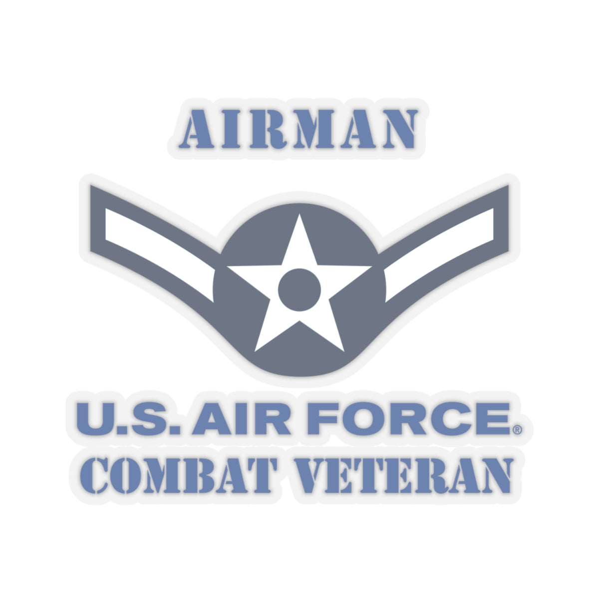 Kiss-Cut Stickers - USAF - Airman (E2) - 2020 - US Air Force - Combat Veteran