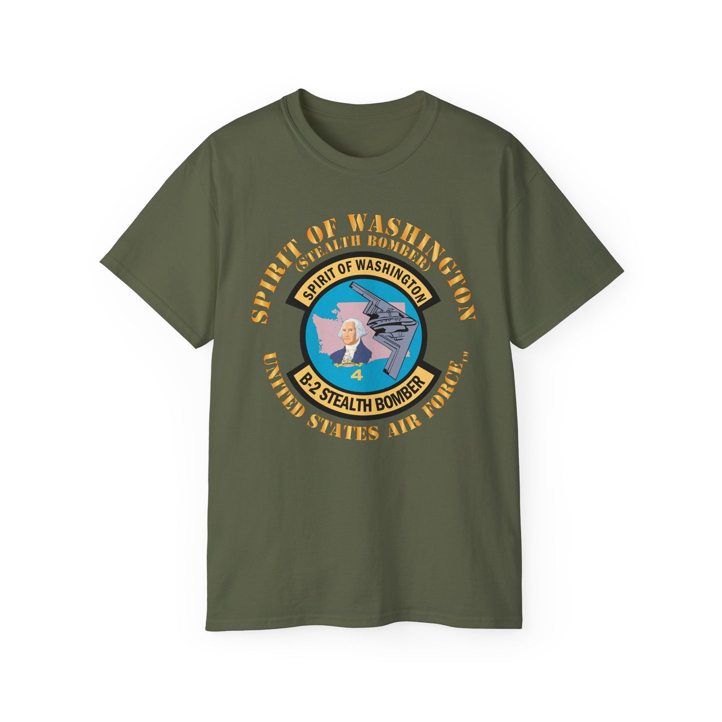 Unisex Ultra Cotton Tee - USAF - B2 - Spirit of Washington - Stealth Bomber X 300