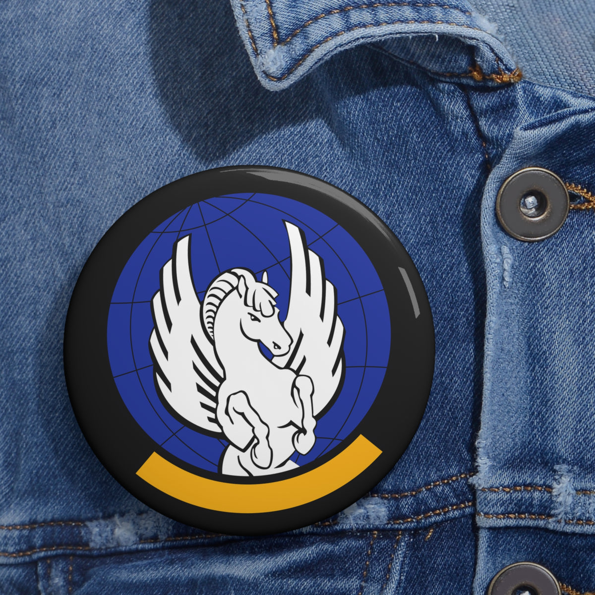 Custom Pin Button - USAF - 12th Airlift Flight wo txt