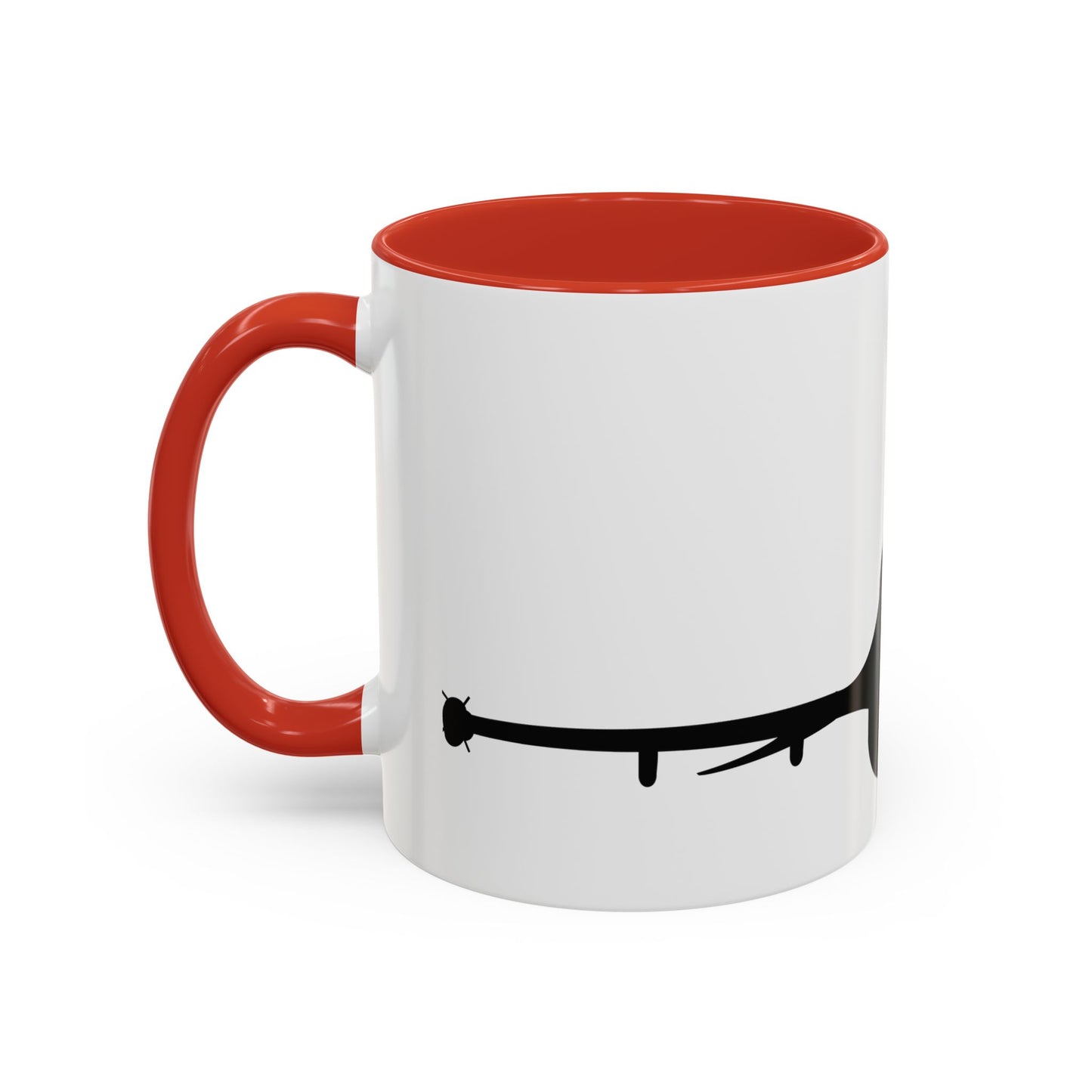 Accent Coffee Mug (11oz & 15oz) - Aircraft - F-16 - Front - Silhouette wo Txt X 300
