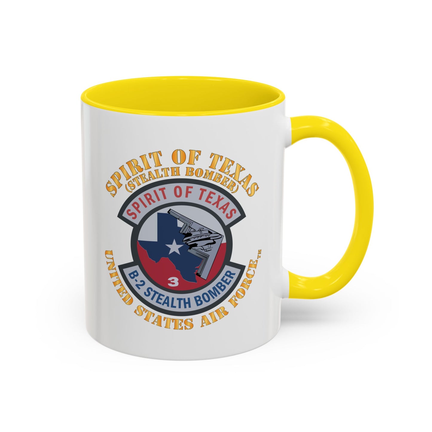 Accent Coffee Mug (11oz & 15oz) - USAF - B2 - Spirit of Texas - Stealth Bomber X 300