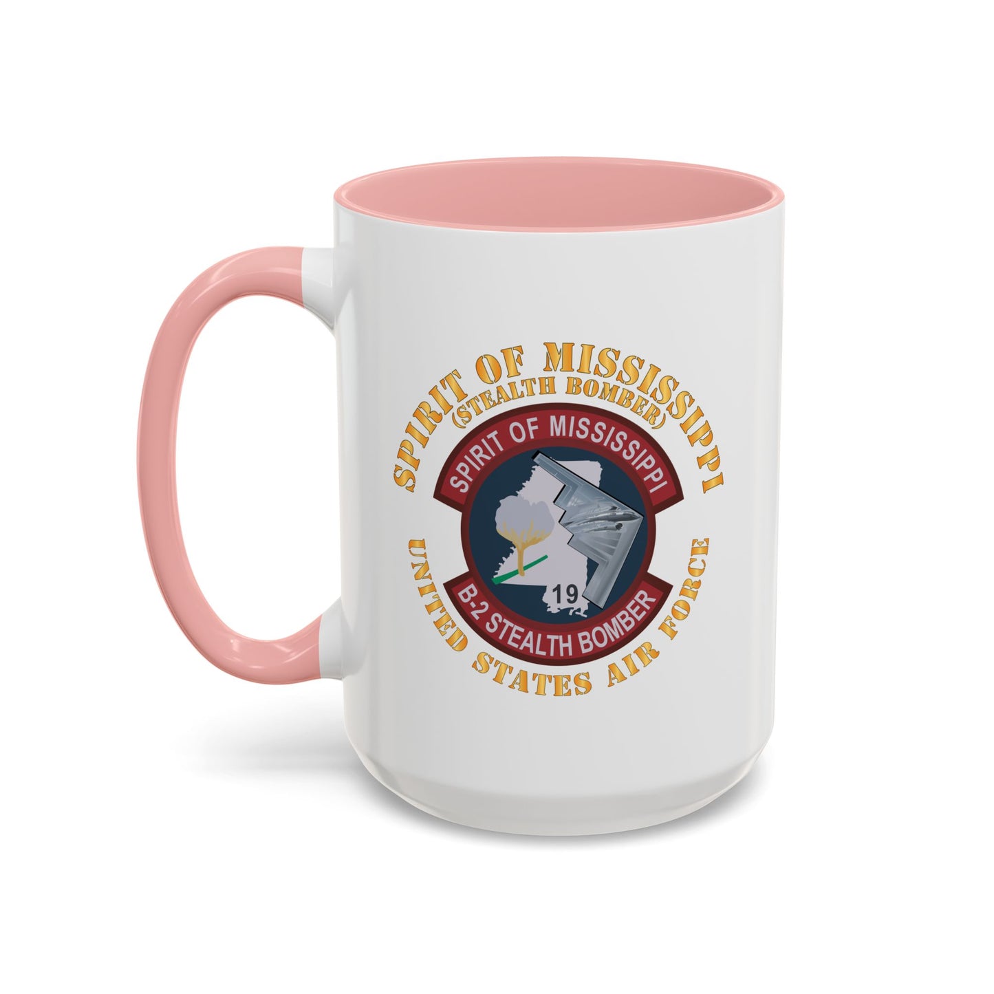 Accent Coffee Mug (11oz & 15oz) - USAF - B2 - Spirit of Mississippi - Stealth Bomber X 300