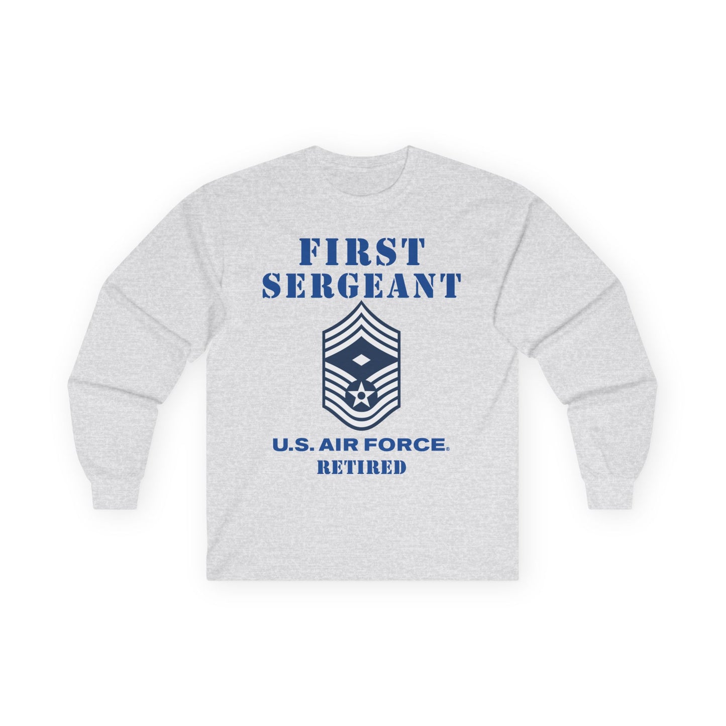 Unisex Ultra Cotton Long Sleeve Tee - USAF - First Sergeant (E9b) - 2020 - Retired