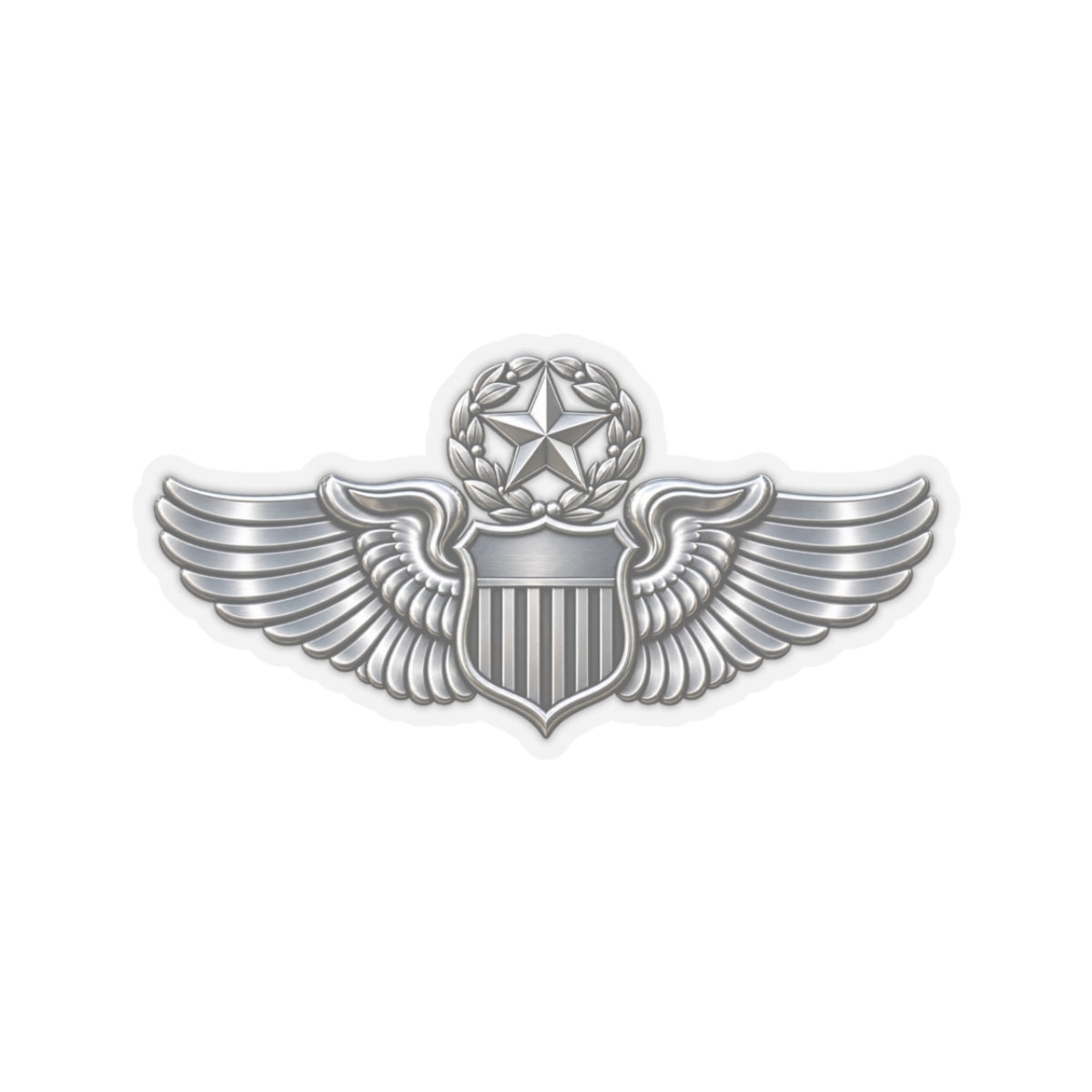 Kiss-Cut Stickers - USAF - Master Pilot Badge wo txt - 3D - Enhanced