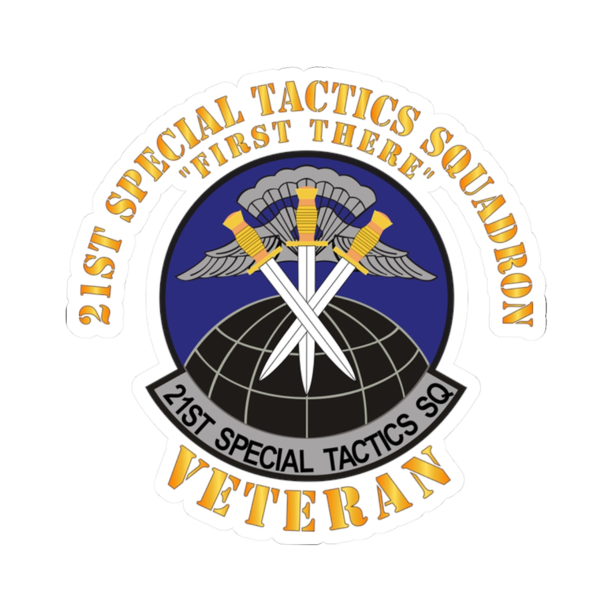 Kiss-Cut Stickers - USAF - 21st Special Tactics Squadron - First There -Veteran