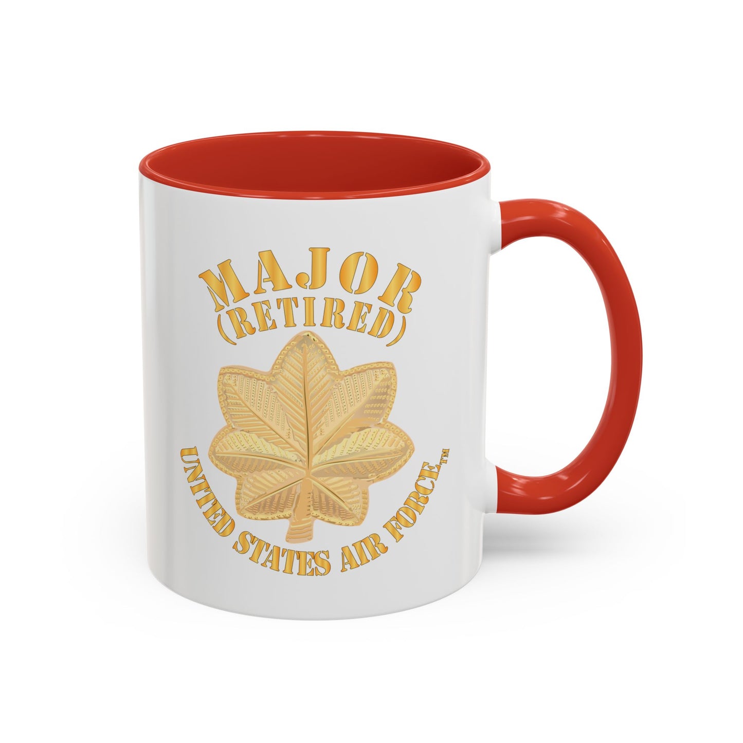 Accent Coffee Mug (11oz & 15oz) - USAF - Major - Retired X 300