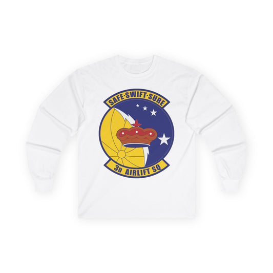 Unisex Ultra Cotton Long Sleeve Tee - USAF - 3rd Airlift Squadron wo txt
