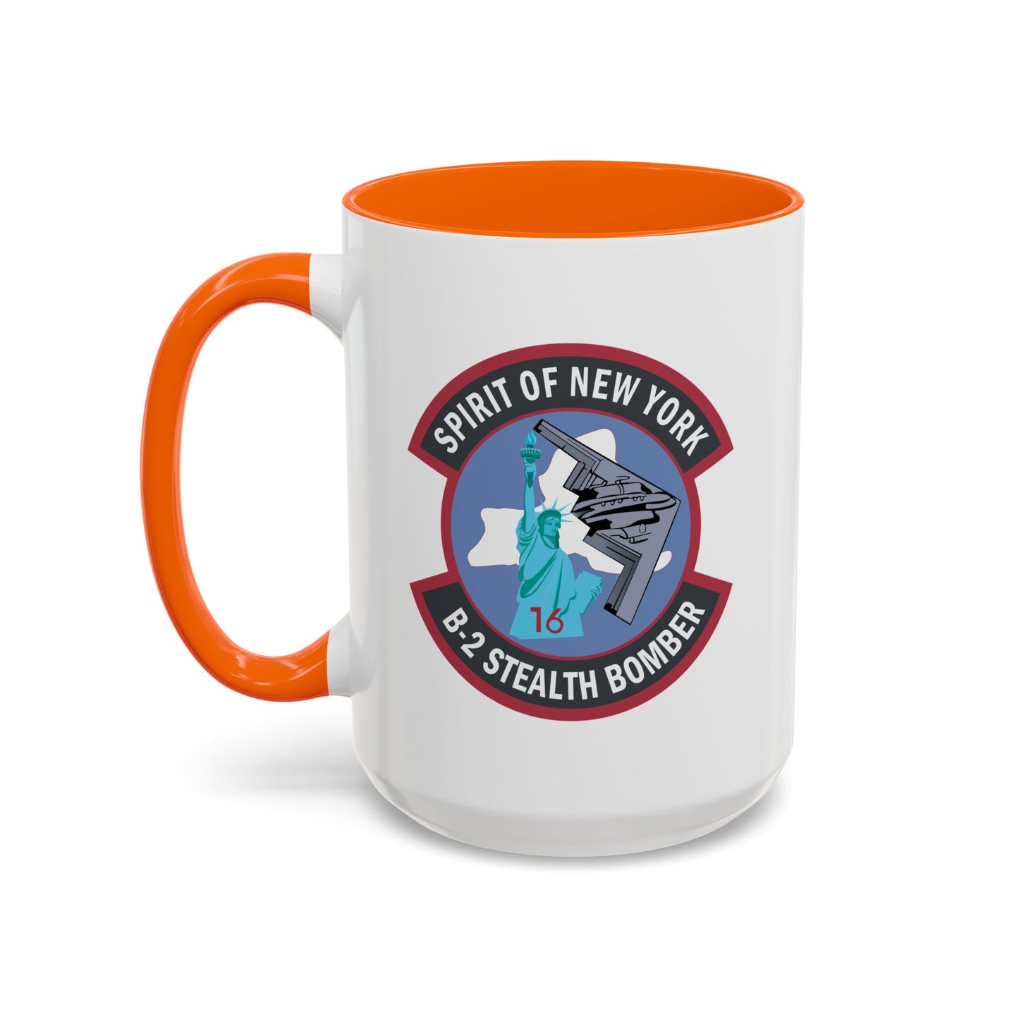 Accent Coffee Mug (11oz & 15oz) - USAF - B2 - Spirit of New York - Stealth Bomber wo txt X 300