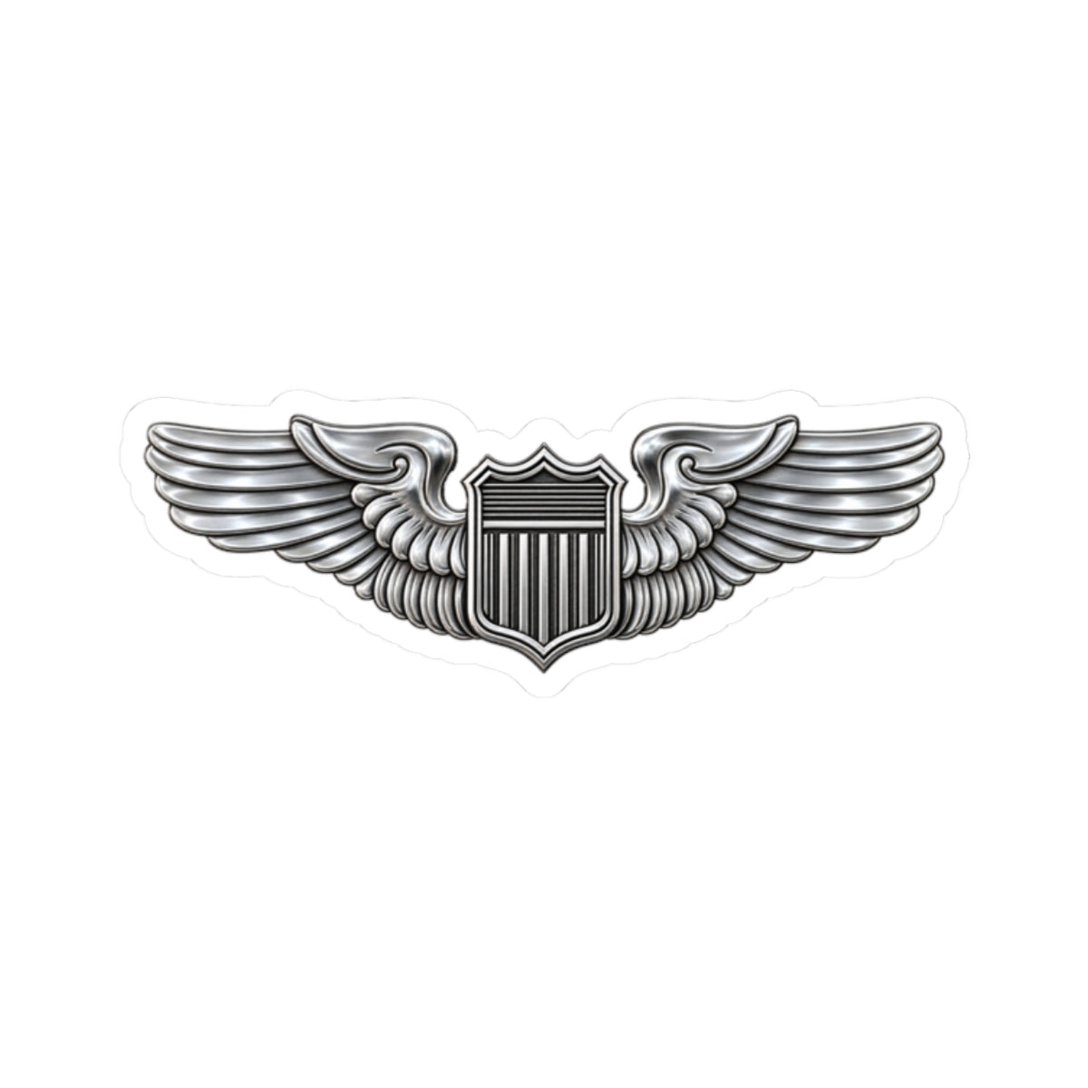 Kiss-Cut Stickers - USAF - Basic Pilot Badge wo Txt - 3D - Enhanced
