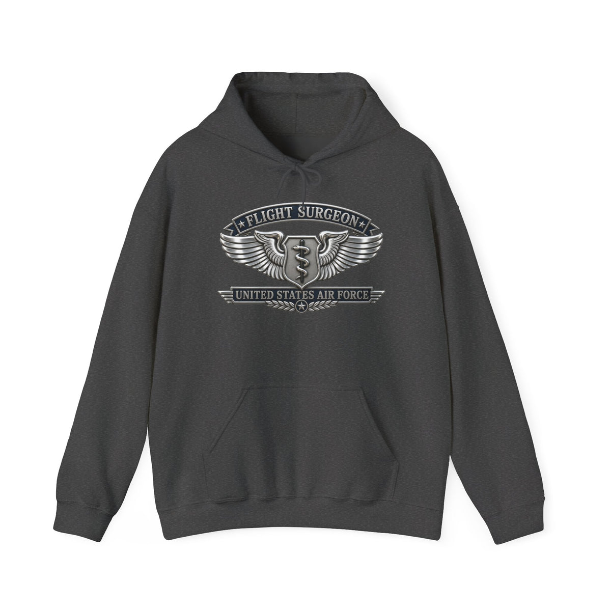 Unisex Heavy Blend Hooded Sweatshirt - USAF - Flight Surgeon Badge - United States Air Force - 3D - Enhanced
