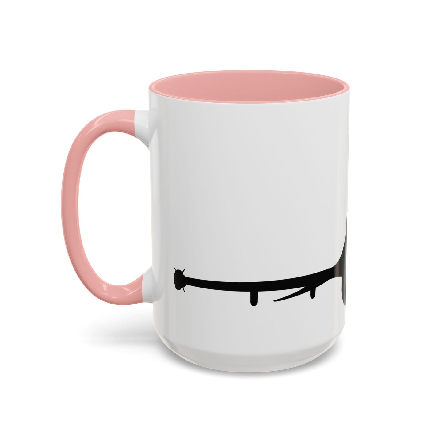 Accent Coffee Mug (11oz & 15oz) - Aircraft - F-16 - Front - Silhouette wo Txt X 300