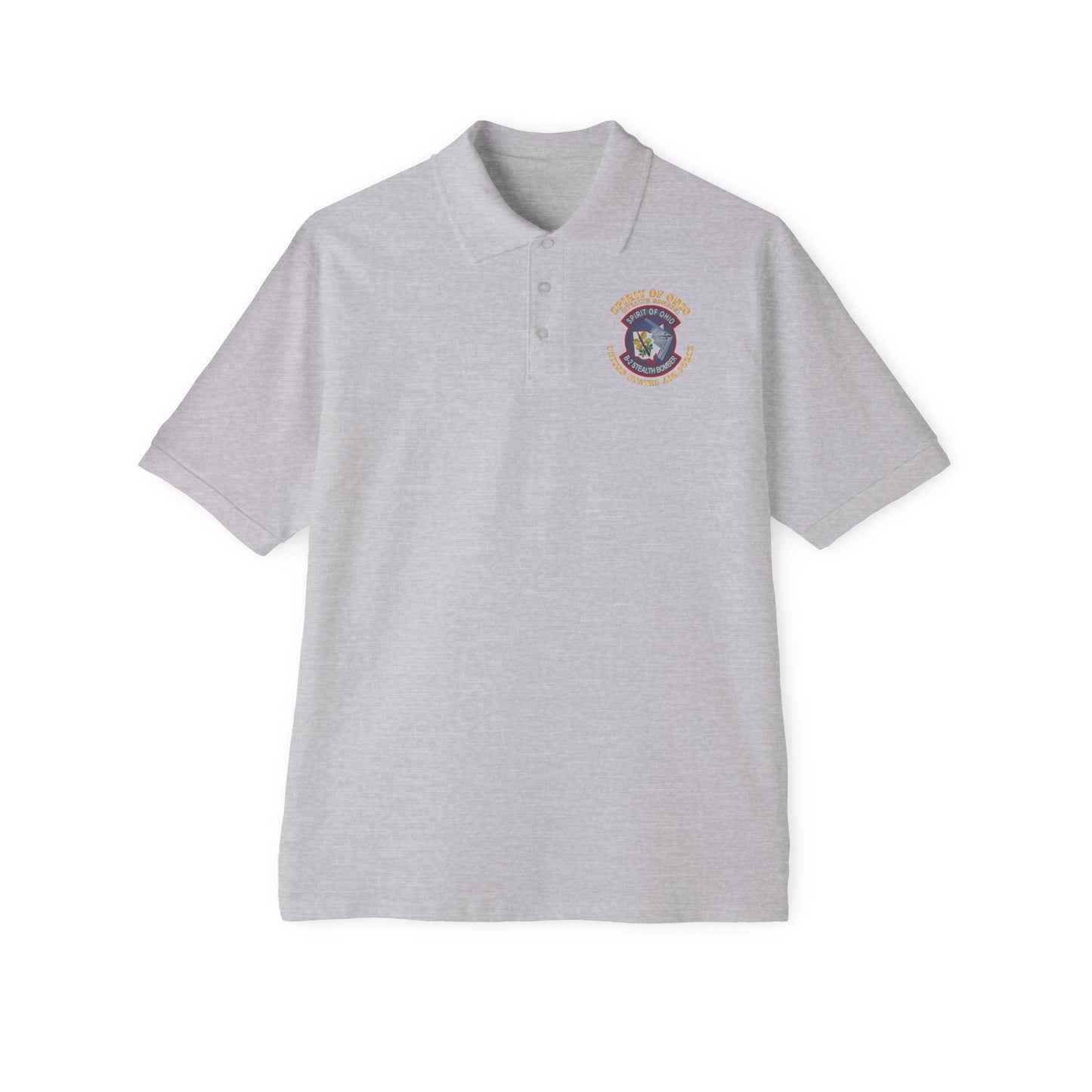 Men's Piqué Polo - USAF - B2 - Spirit of Ohio - Stealth Bomber X 300