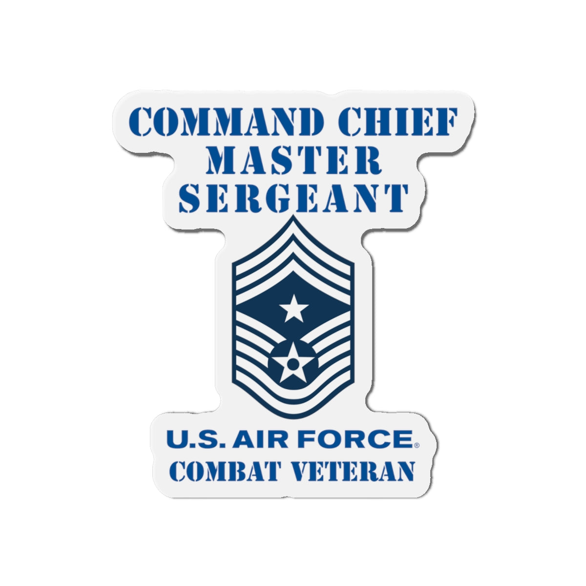 Die-Cut Magnet - USAF - Command Chief Master Sergeant (E9c) - 2020 - Combat Veteran