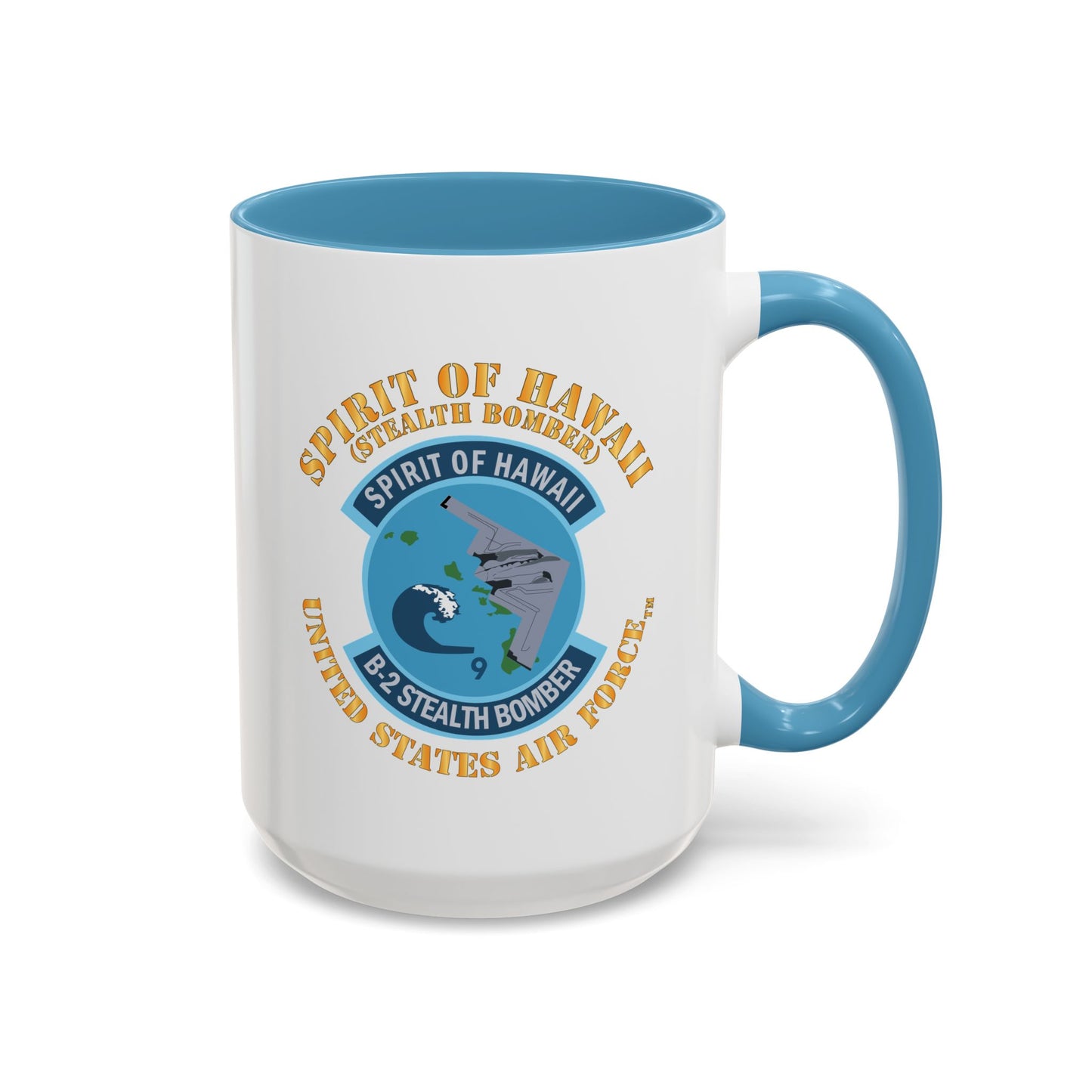 Accent Coffee Mug (11oz & 15oz) - USAF - B2 - Spirit of Hawaii - Stealth Bomber X 300