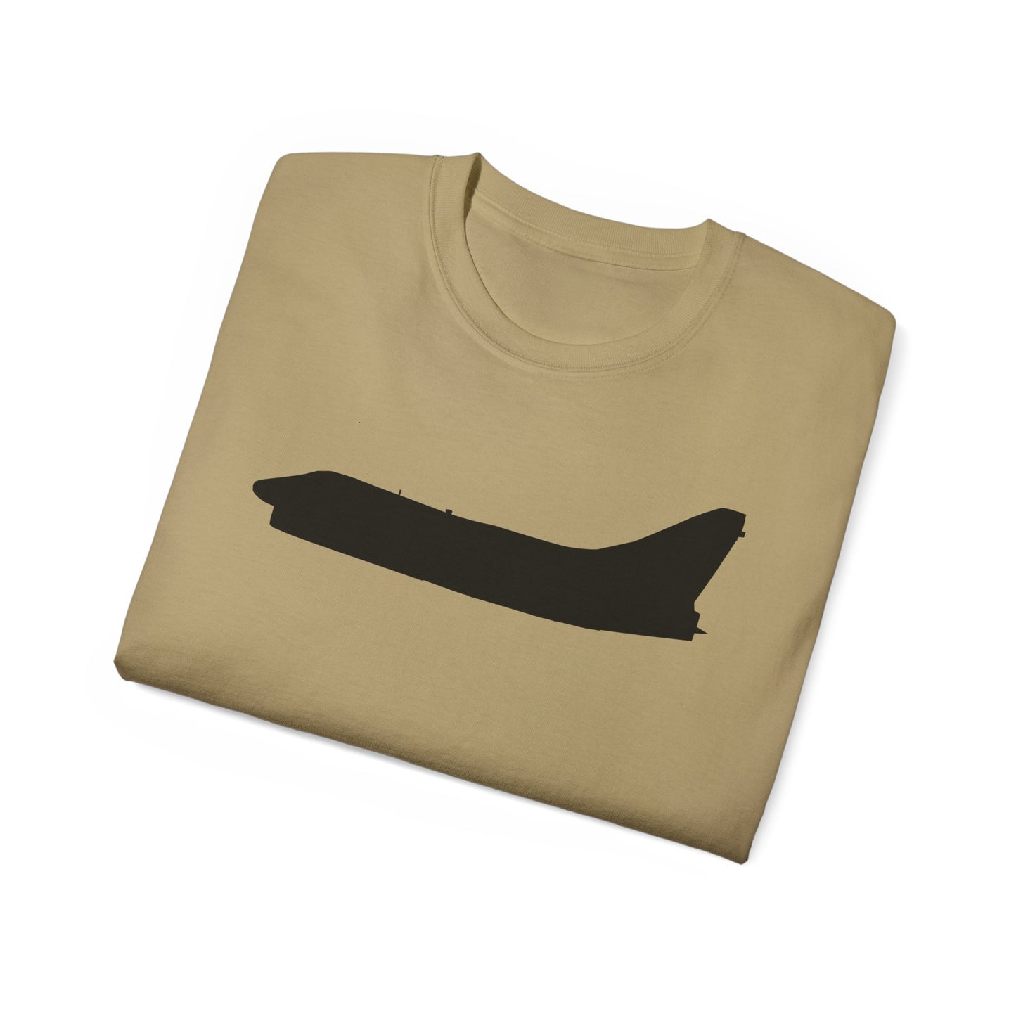 Unisex Ultra Cotton Tee - Aircraft - Navy - A-7B Corsair II - Side - Silhouette X 300