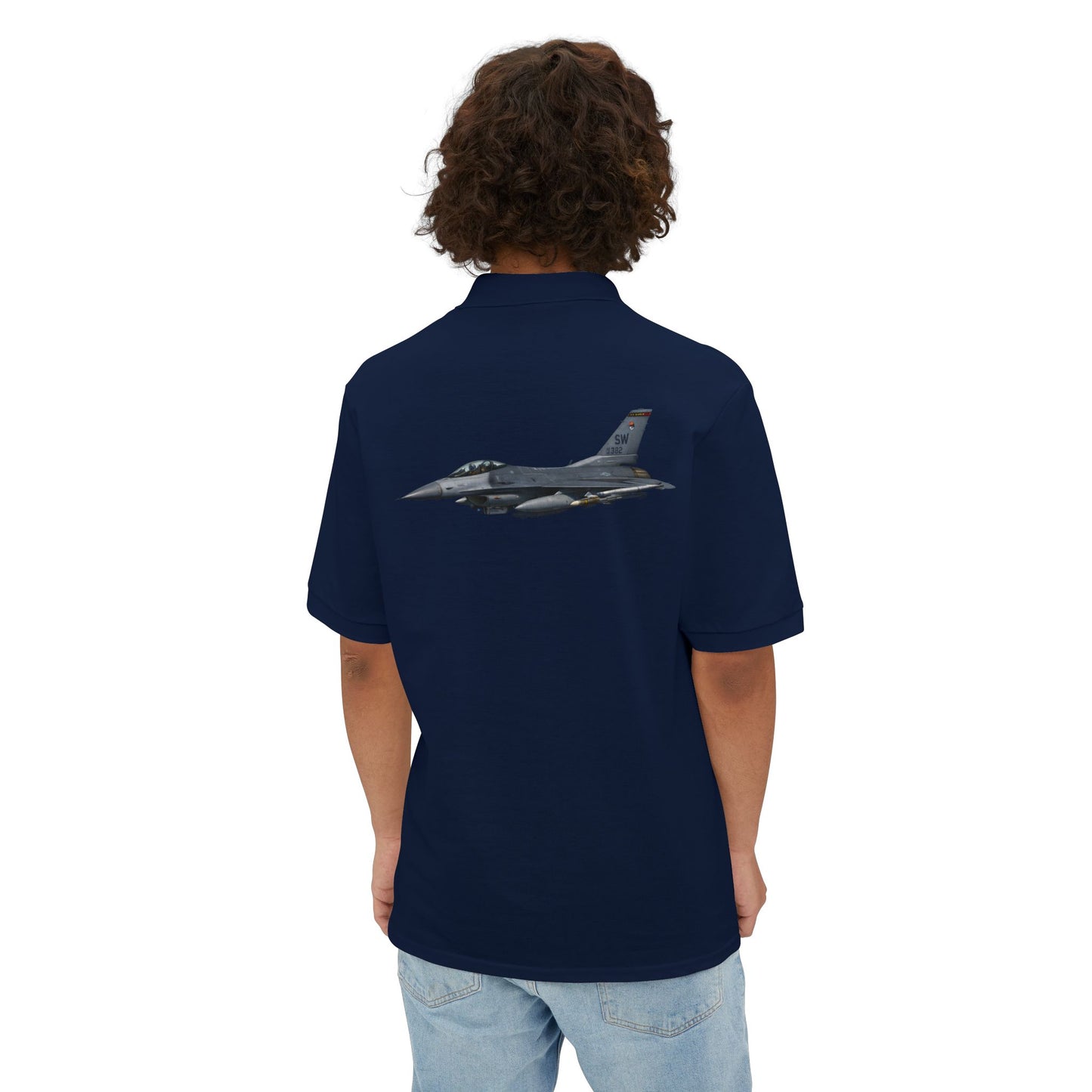 Men's Piqué Polo - USAF - F-16 Fighting Falcon wo txt X 300