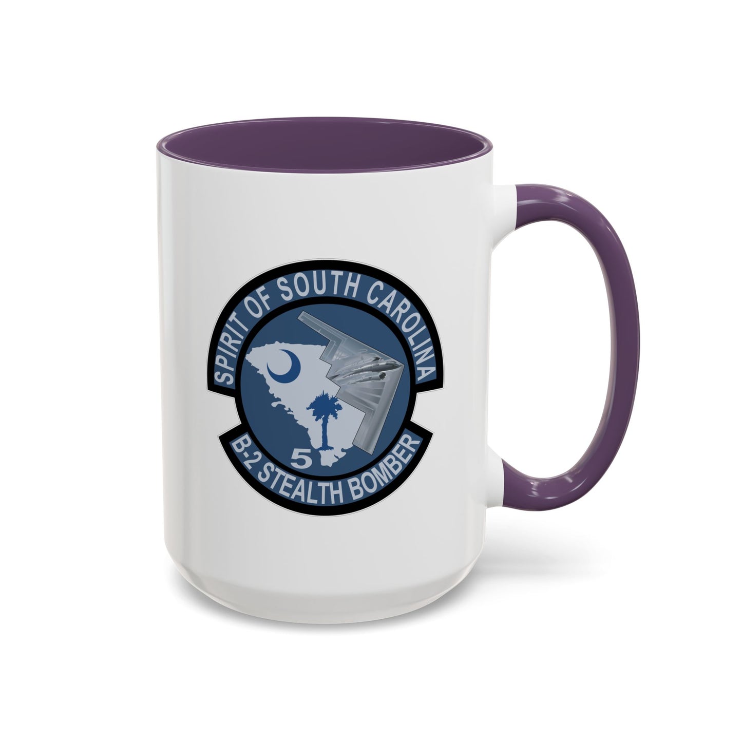 Accent Coffee Mug (11oz & 15oz) - USAF - B2 - Spirit of South Carolina Stealth Bomber wo Txt X 300