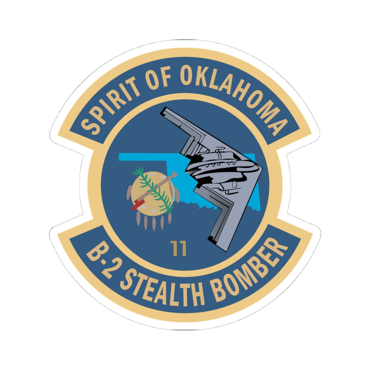Kiss-Cut Stickers - USAF - B2 - Spirit of Oklahoma - Stealth Bomber wo txt X 300