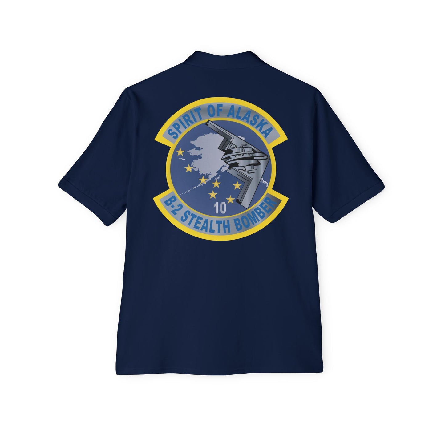 Men's Piqué Polo - USAF - B2 - Spirit of Alaska - Stealth Bomber wo txt X 300