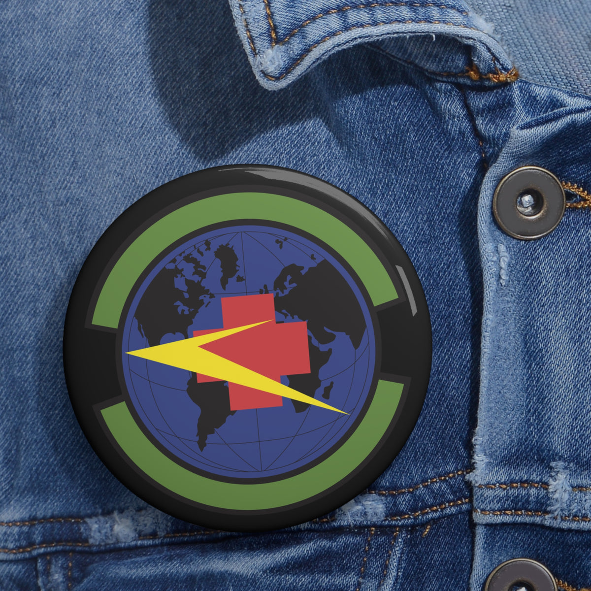 Custom Pin Button - USAF - 9th Medical Support Squadron wo txt X 300