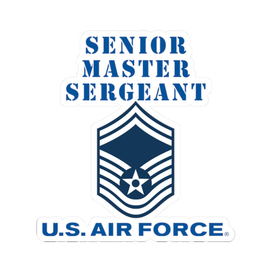 Kiss-Cut Stickers - USAF - Senior Master Sergeant (E8a) - 2020 - US Air Force w Text X 300