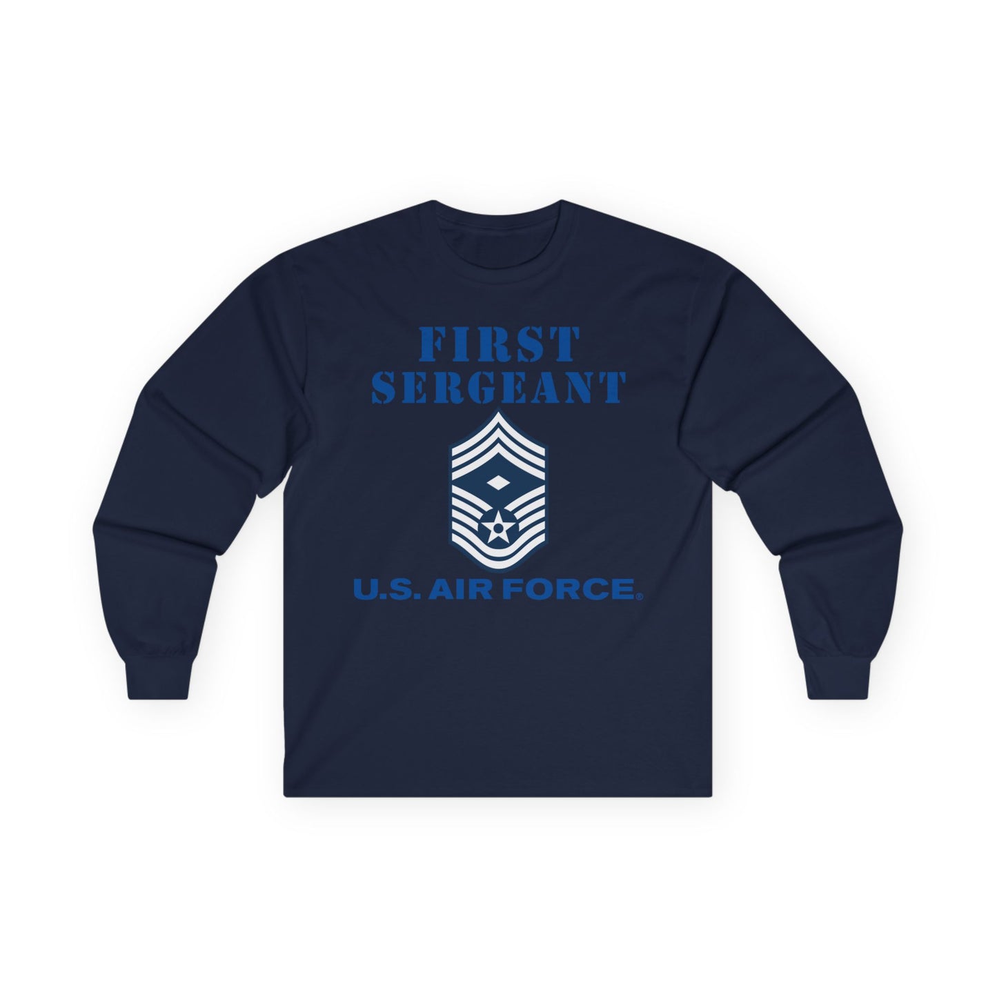 Unisex Ultra Cotton Long Sleeve Tee - USAF - First Sergeant (E9b) - 2020 - US Air Force w Text X 300