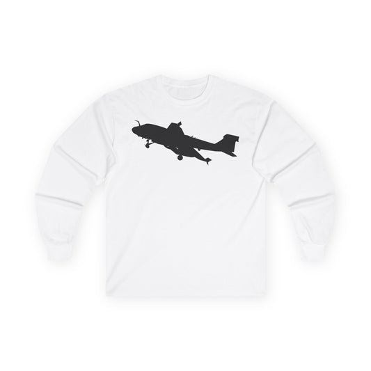 Unisex Ultra Cotton Long Sleeve Tee - Aircraft - Navy - A-6A Intruder - Silhouette X 300