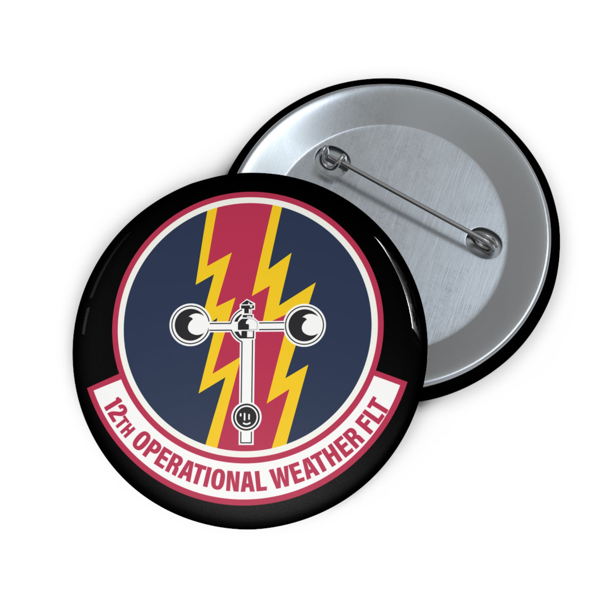 Custom Pin Button - USAF - 12th Operational Weather Flight wo txt