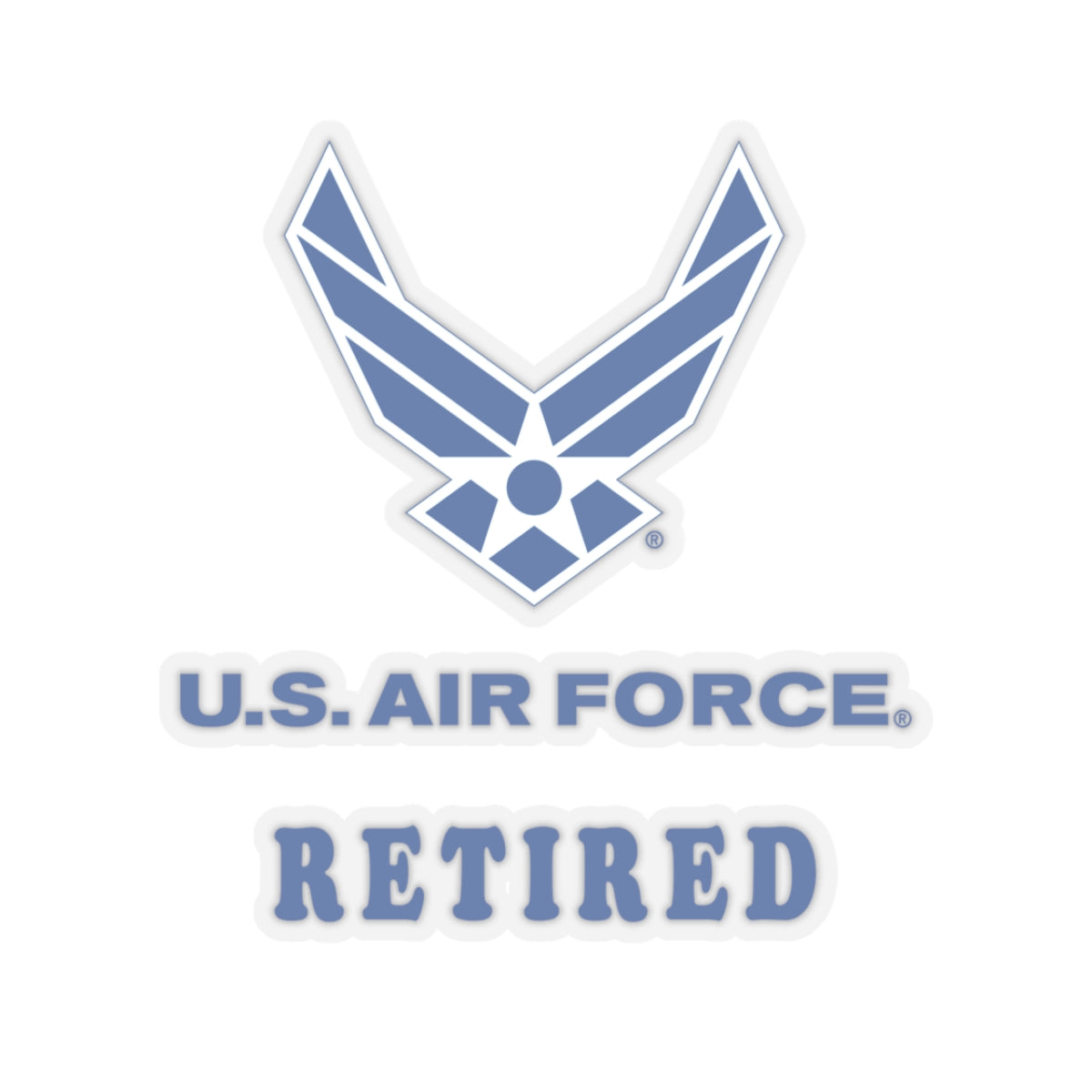 Kiss-Cut Stickers - USAF - Air Force - Retired X 300