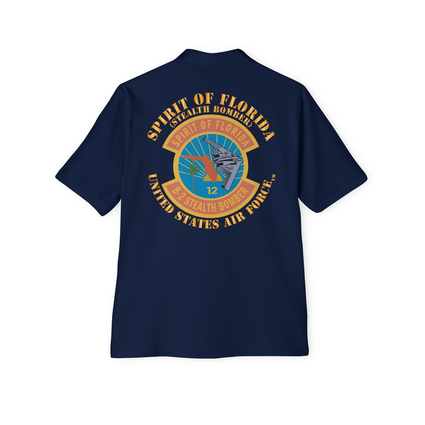 Men's Piqué Polo - USAF - B2 - Spirit of Florida - Stealth Bomber X 300