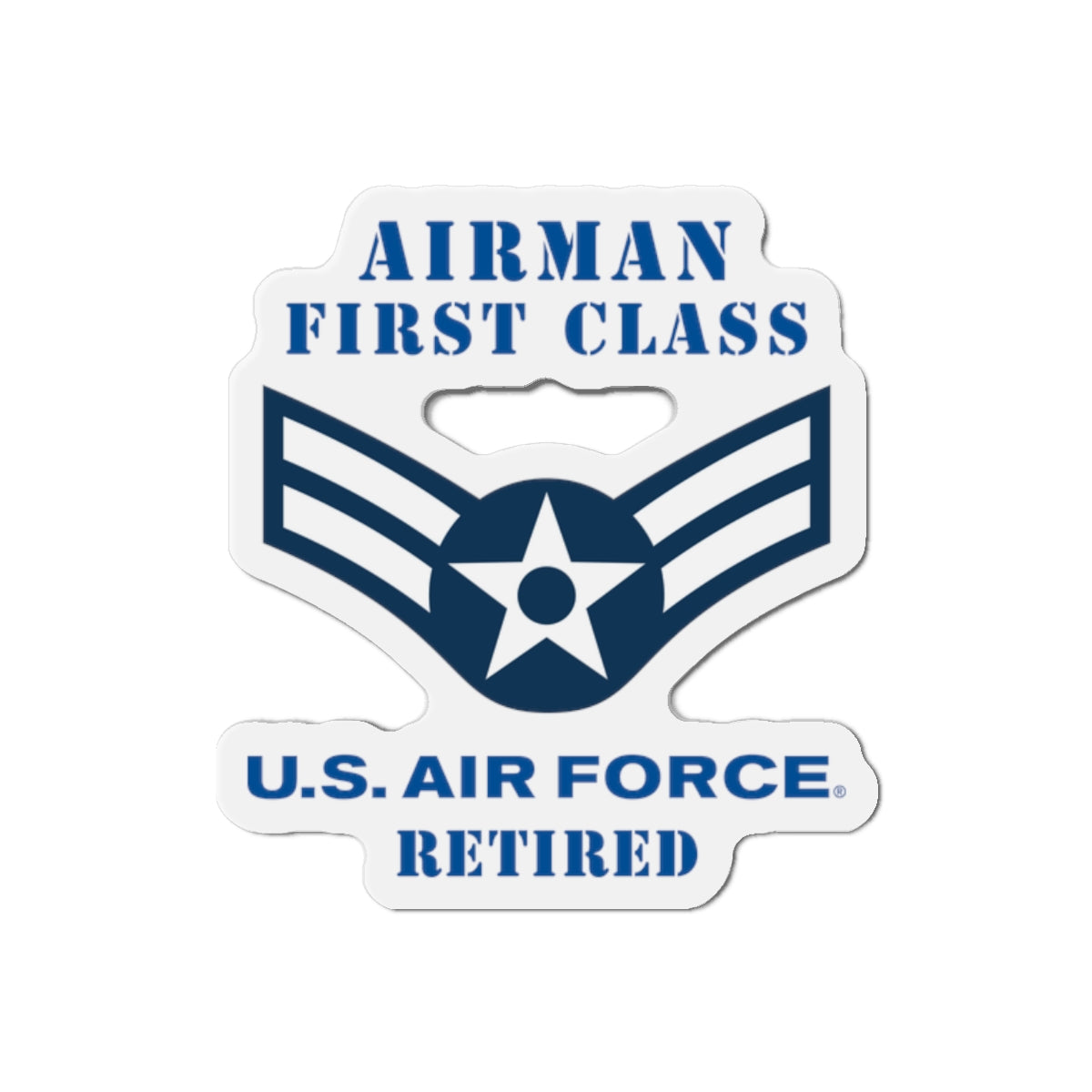 Die-Cut Magnet - USAF - Airman - First Class (E3) - 2020 - Retired