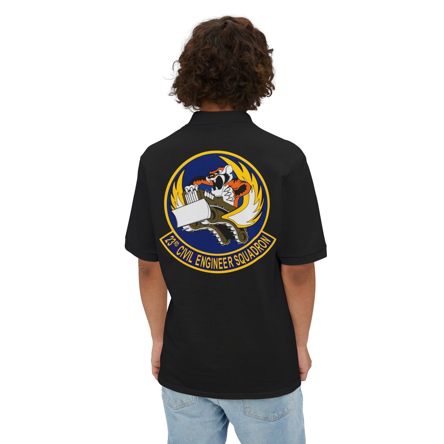 Men's Piqué Polo - USAF - 23d Civil Engineer Squadron wo Txt