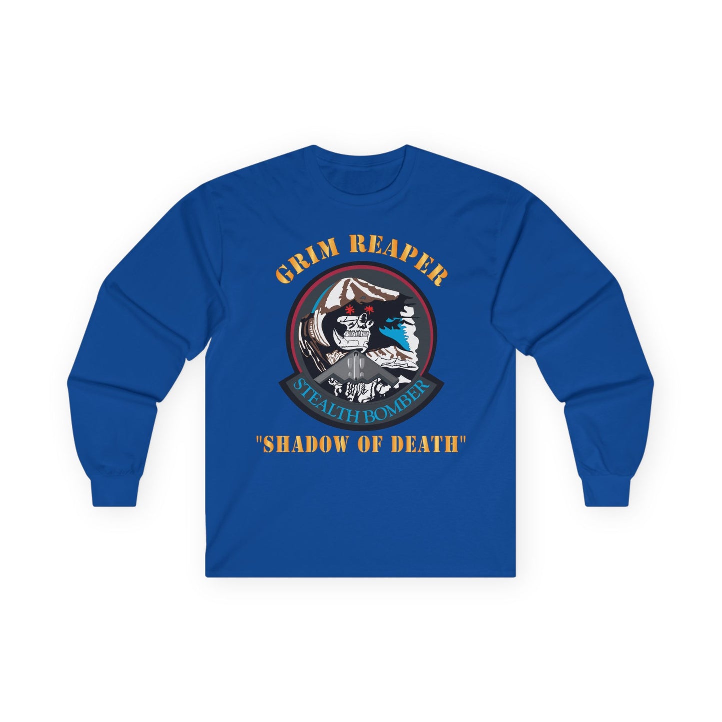 Unisex Ultra Cotton Long Sleeve Tee - USAF - B2 - Grim Reaper - Stealth Bomber X 300