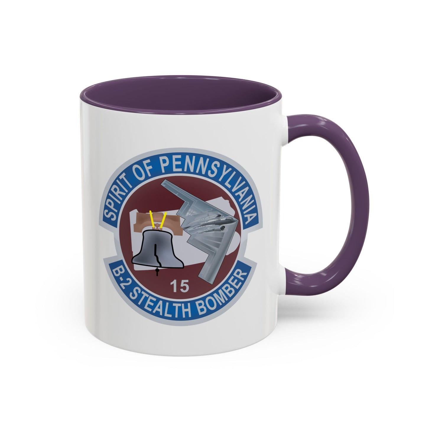 Accent Coffee Mug (11oz & 15oz) - USAF - B2 - Spirit of Pennsylvania Stealth Bomber wo Txt X 300
