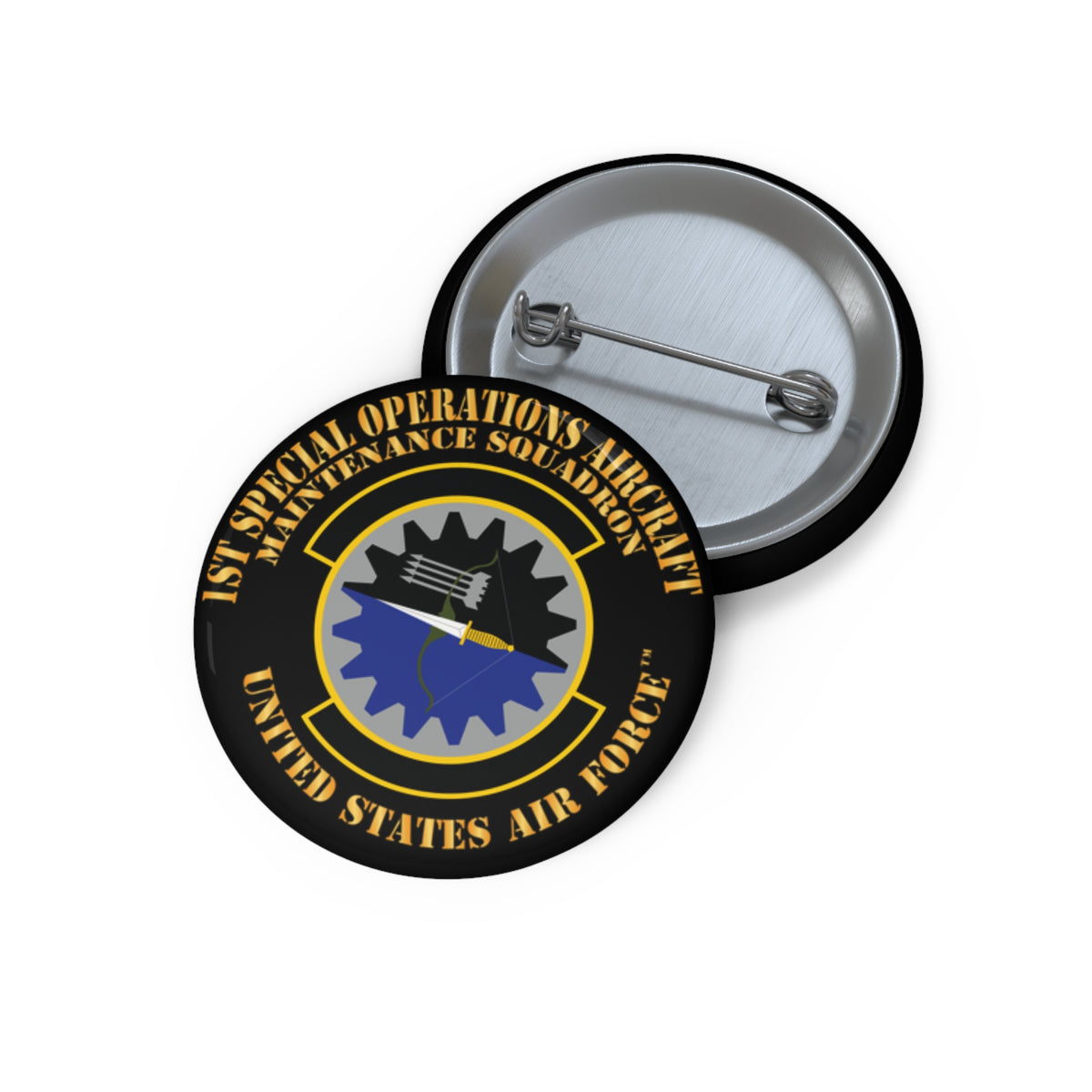 Custom Pin Button - USAF - 1st Special Operations Aircraft Maintenance Squadron X 300