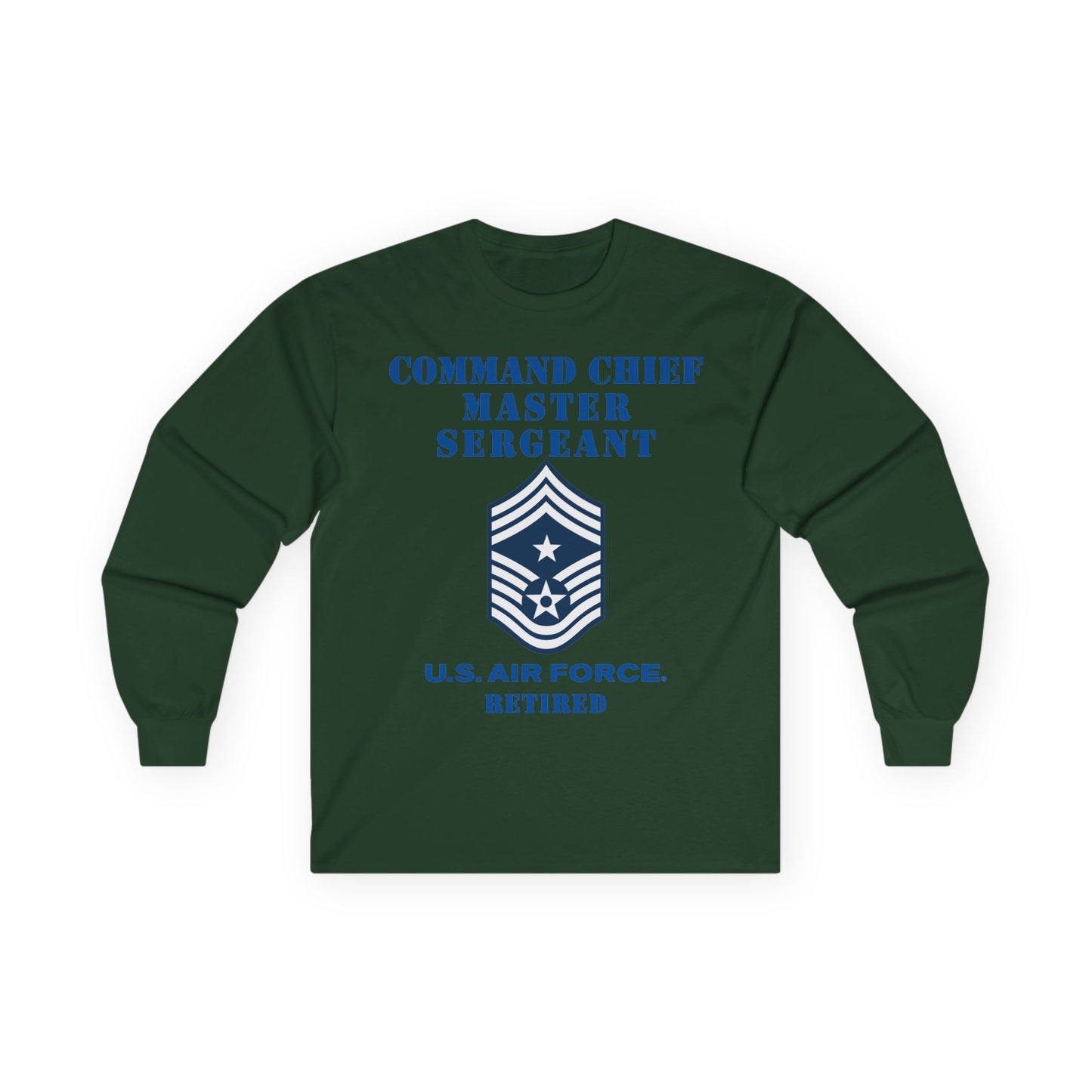 Unisex Ultra Cotton Long Sleeve Tee - USAF - Command Chief Master Sergeant (E9c) - 2020 - Retired