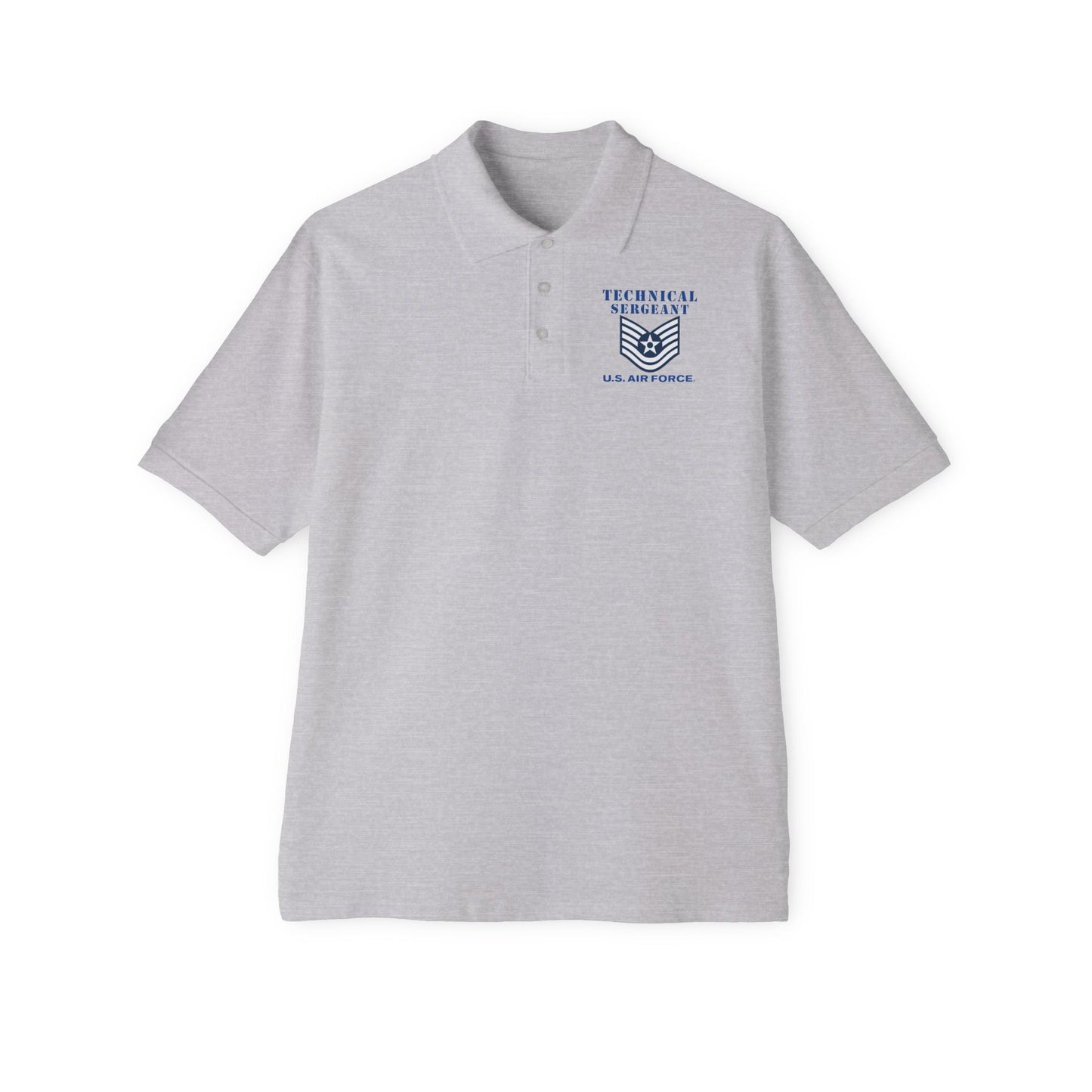 Men's Piqué Polo - USAF - Technical Sergeant (E6) - 2020 - US Air Force w Text X 300