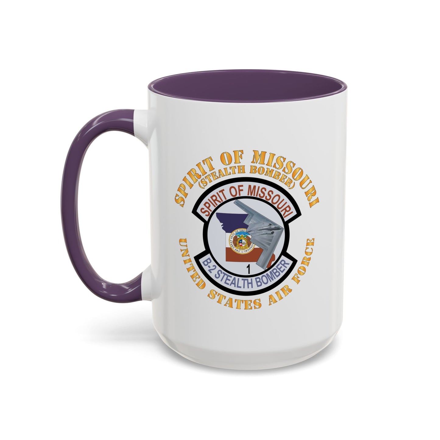 Accent Coffee Mug (11oz & 15oz) - USAF - B2 - Spirit of Missouri Stealth Bomber X 300