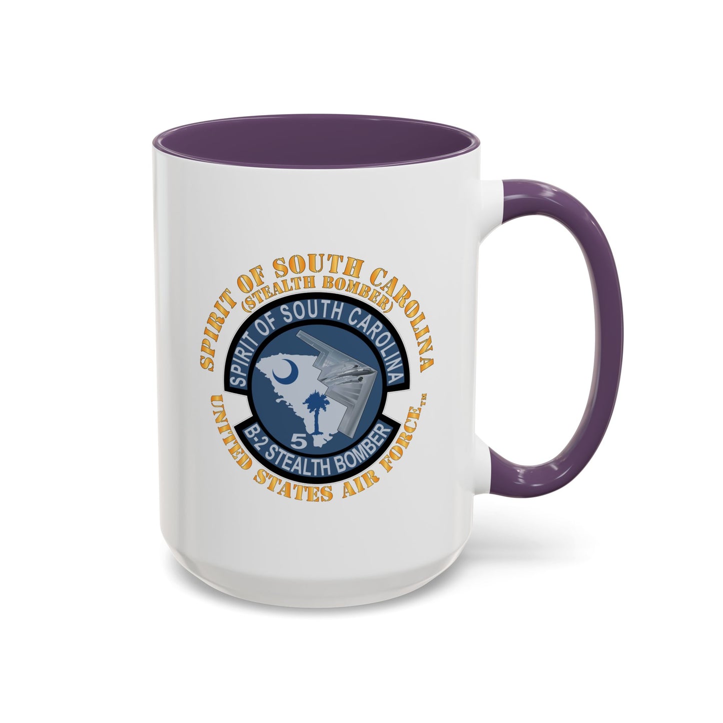 Accent Coffee Mug (11oz & 15oz) - USAF - B2 - Spirit of South Carolina Stealth Bomber X 300