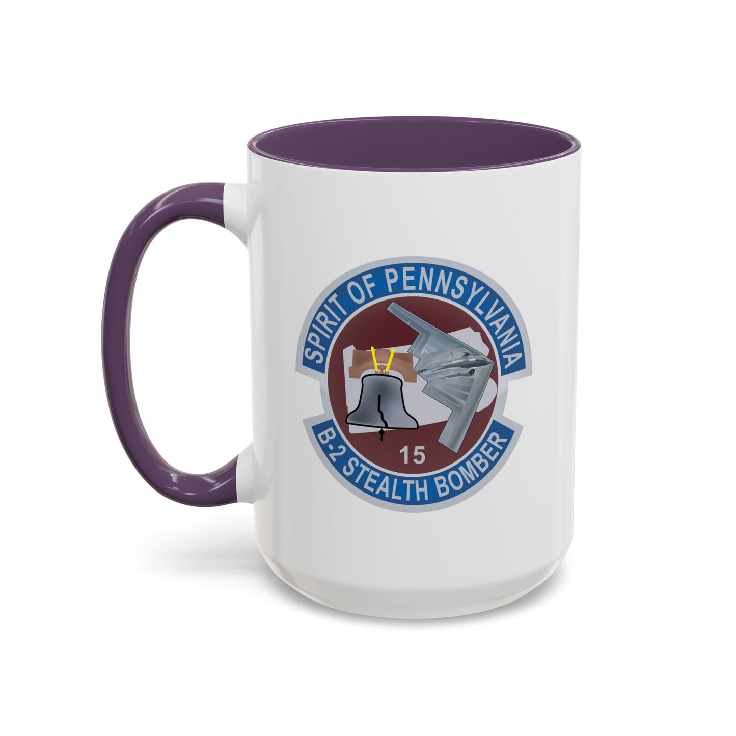 Accent Coffee Mug (11oz & 15oz) - USAF - B2 - Spirit of Pennsylvania Stealth Bomber wo Txt X 300