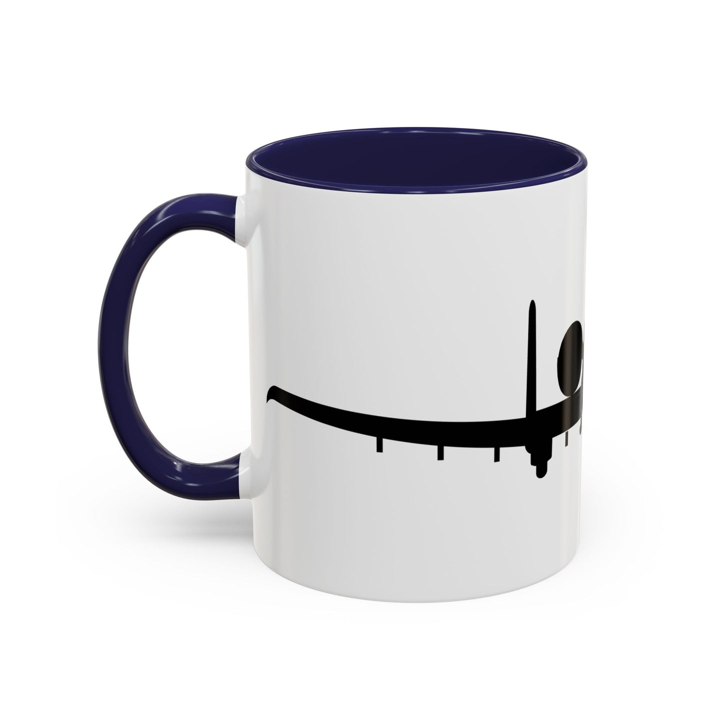 Accent Coffee Mug (11oz & 15oz) - Aircraft - USAF - A-10 Thunderbolt II - Front - Silhouette X 300