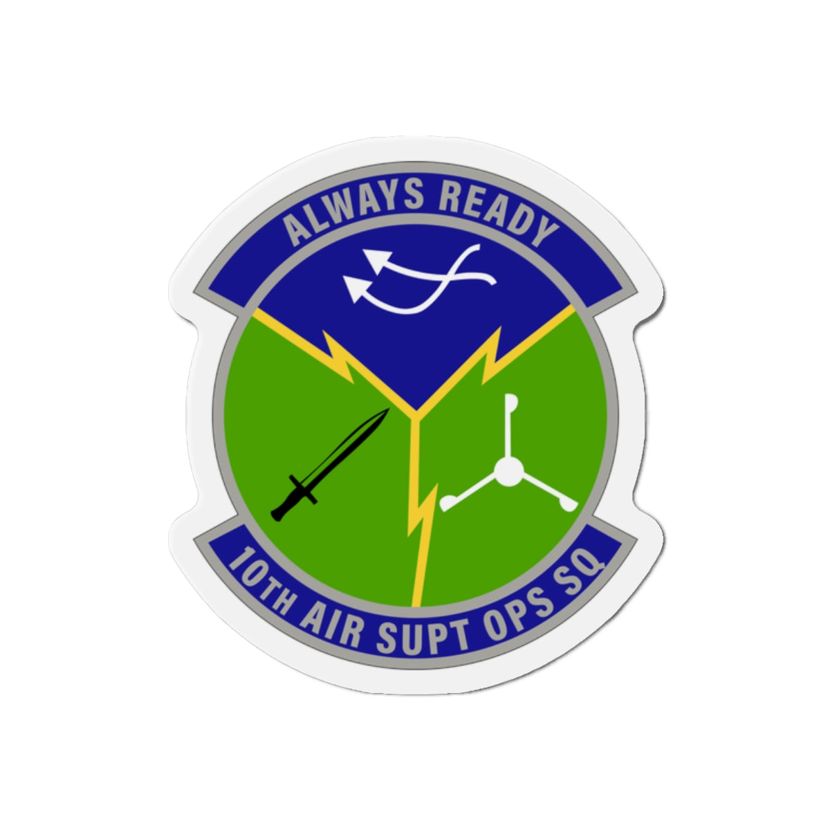 Die-Cut Magnet - USAF - 10th Air Support Operations Squadron wo txt