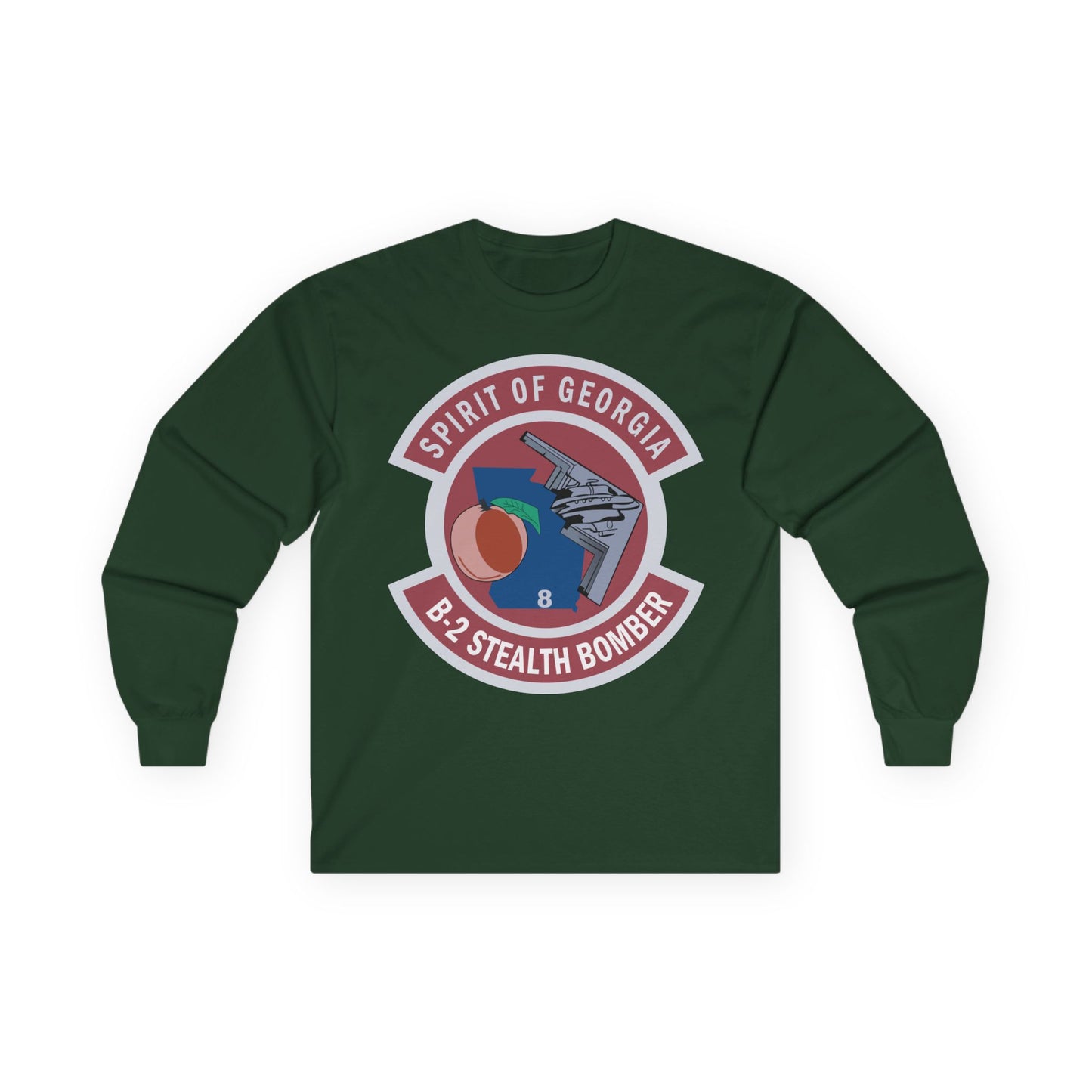 Unisex Ultra Cotton Long Sleeve Tee - USAF - B2 - Spirit of Georgia - Stealth Bomber wo txt X 300
