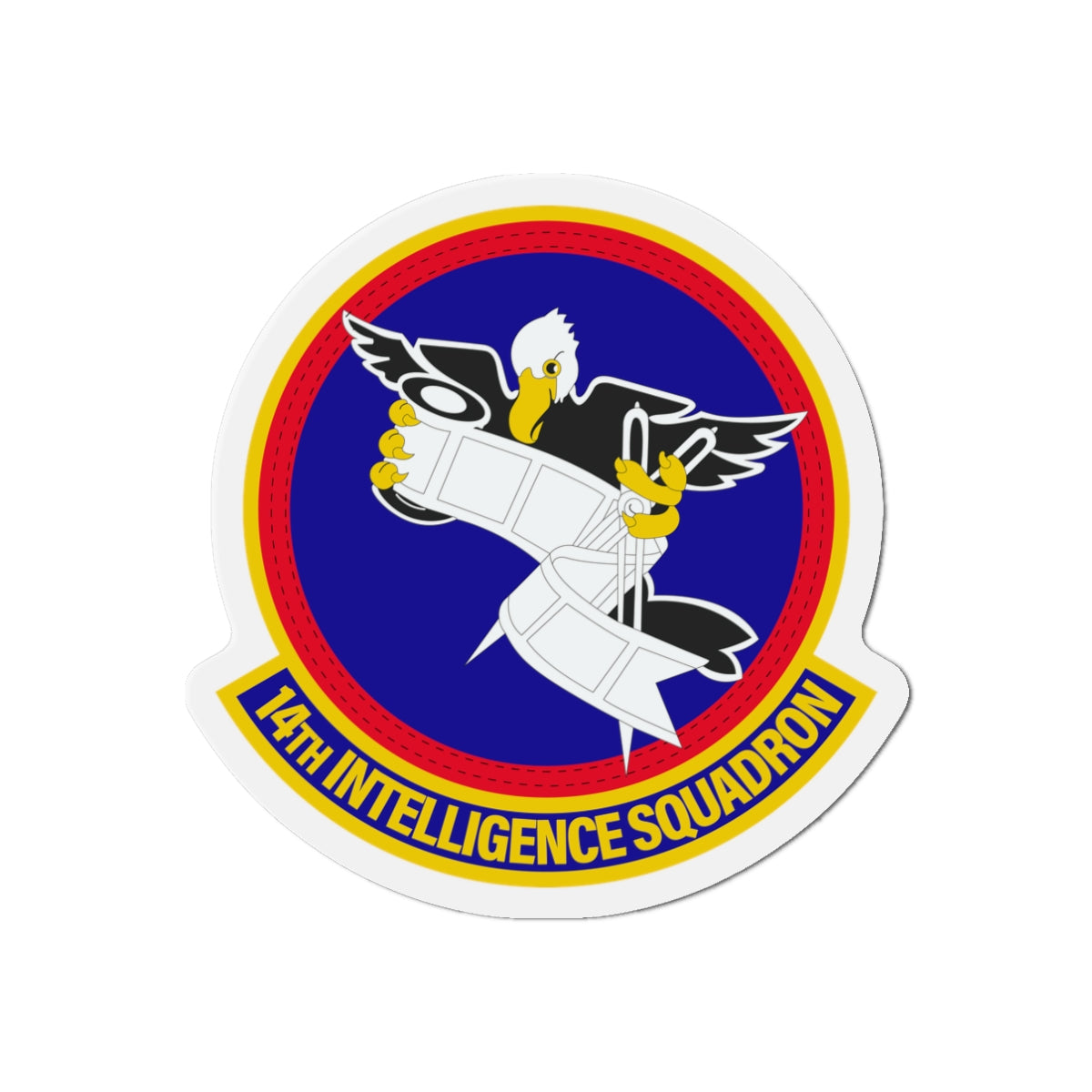 Die-Cut Magnet - USAF - 14th Intelligence Squadron wo txt
