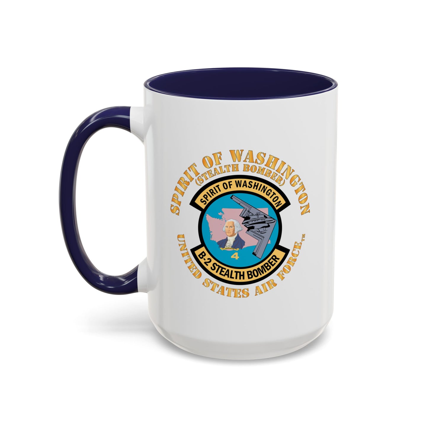 Accent Coffee Mug (11oz & 15oz) - USAF - B2 - Spirit of Washington - Stealth Bomber X 300