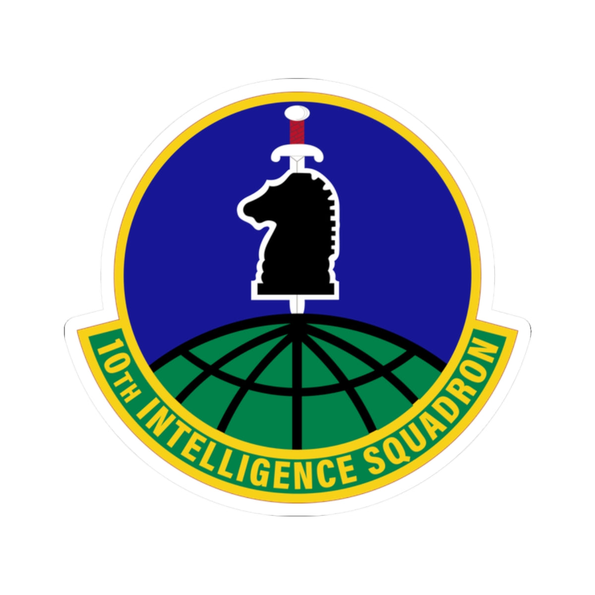 Kiss-Cut Stickers - USAF - 10th Intelligence Support Sq wo txt