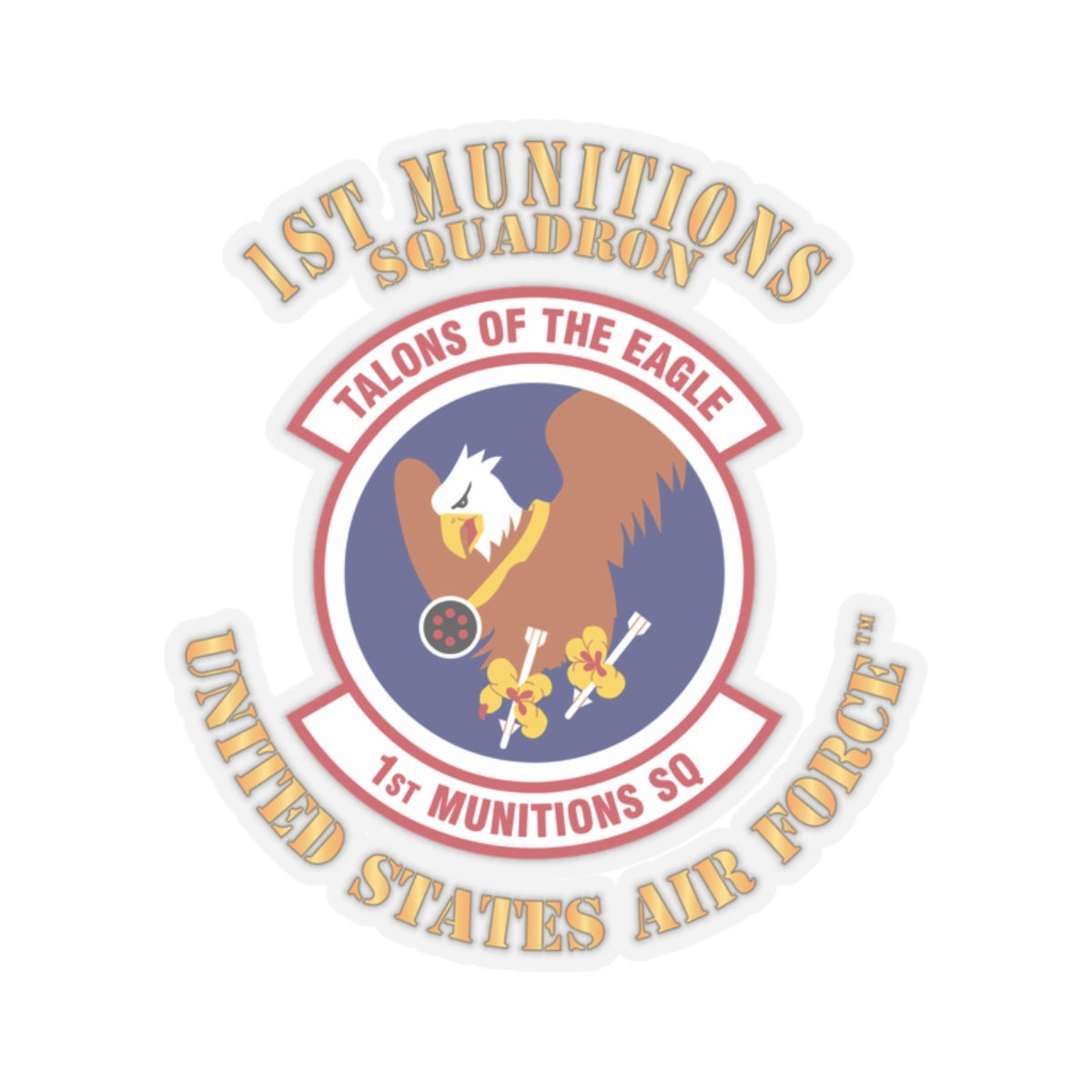 Kiss-Cut Stickers - USAF - 1st Munitions Squadron (ACC)