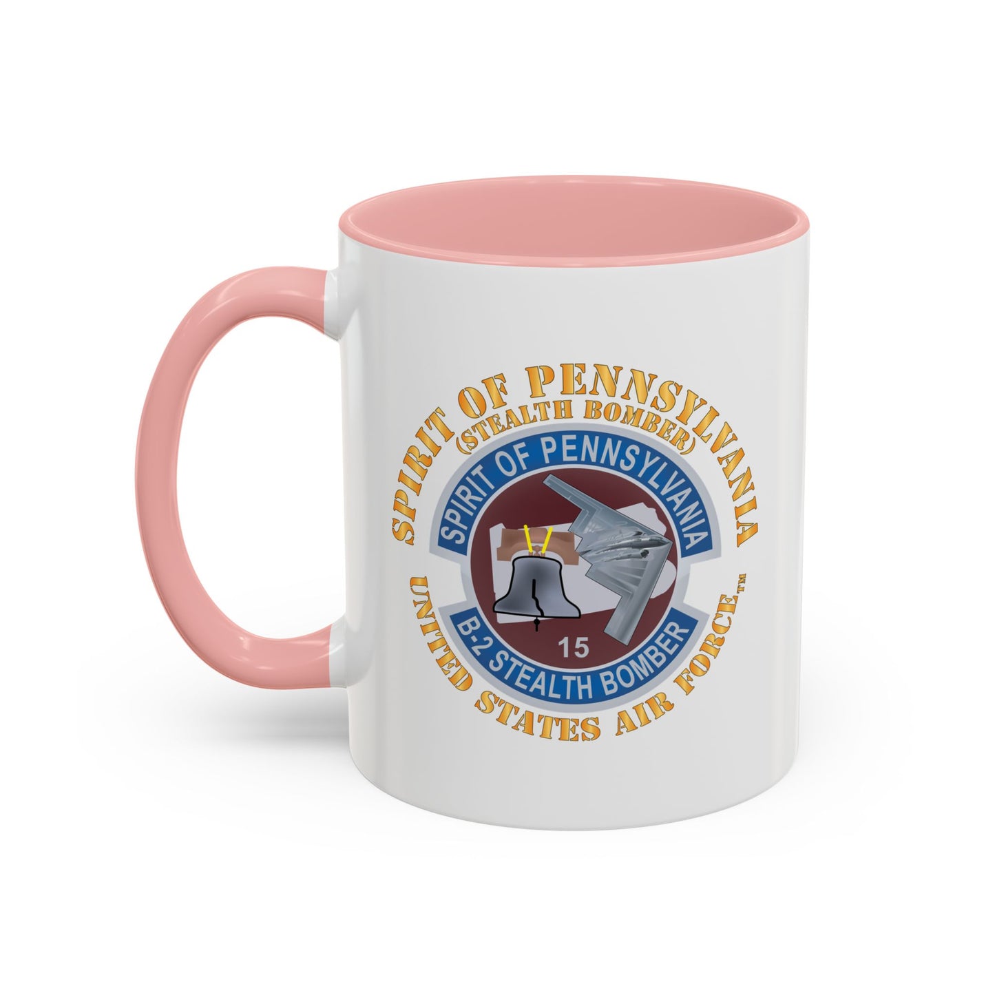 Accent Coffee Mug (11oz & 15oz) - USAF - B2 - Spirit of Pennsylvania Stealth Bomber X 300