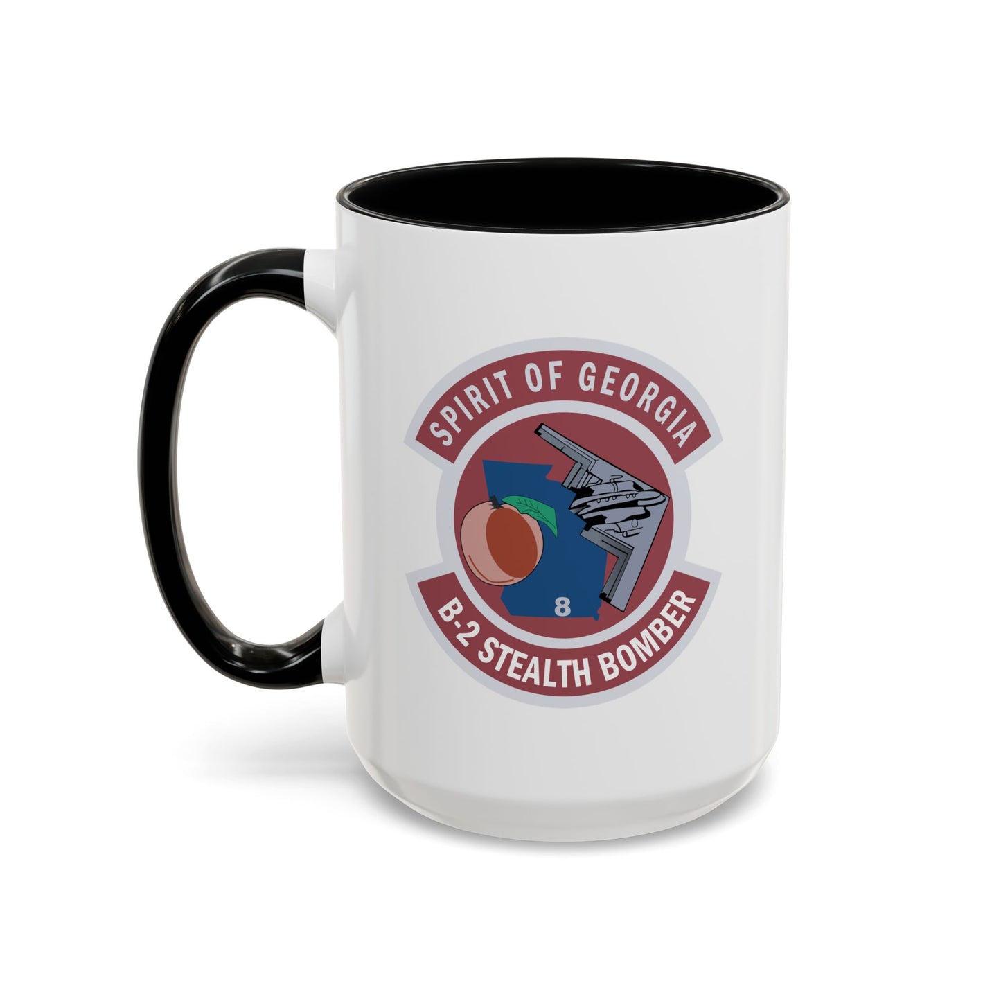 Accent Coffee Mug (11oz & 15oz) - USAF - B2 - Spirit of Georgia - Stealth Bomber wo txt X 300